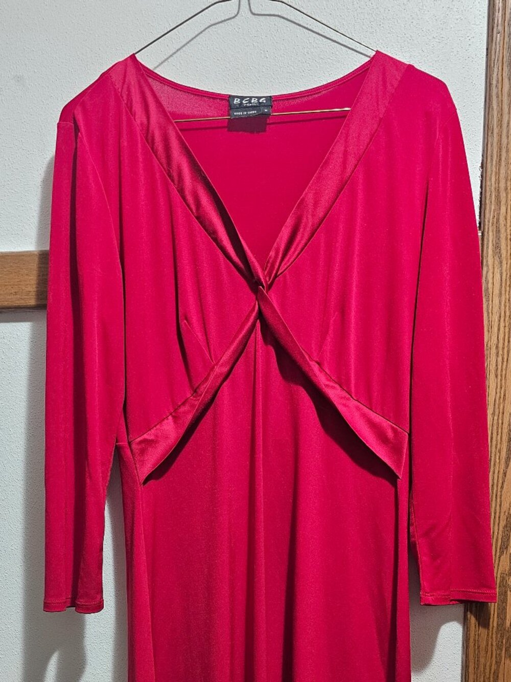 Bcbg knee length red dress